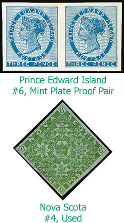 PEI, Nova Scotia stamps