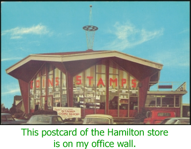 This postcard of the Hamilton store is on my office wall.